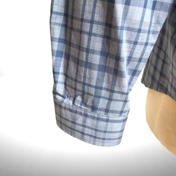 BOSS Hugo Boss Slim Fit Button-Down Shirt – Men’s XL – Blue Plaid – Two Chest Po - Picture 4 of 13